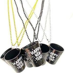 Vente en gros de colliers de perles de bonne année 2025 or noir 33 ''colliers de perles boule Jumbo coffret cadeau décorations de fête - Product Image 2