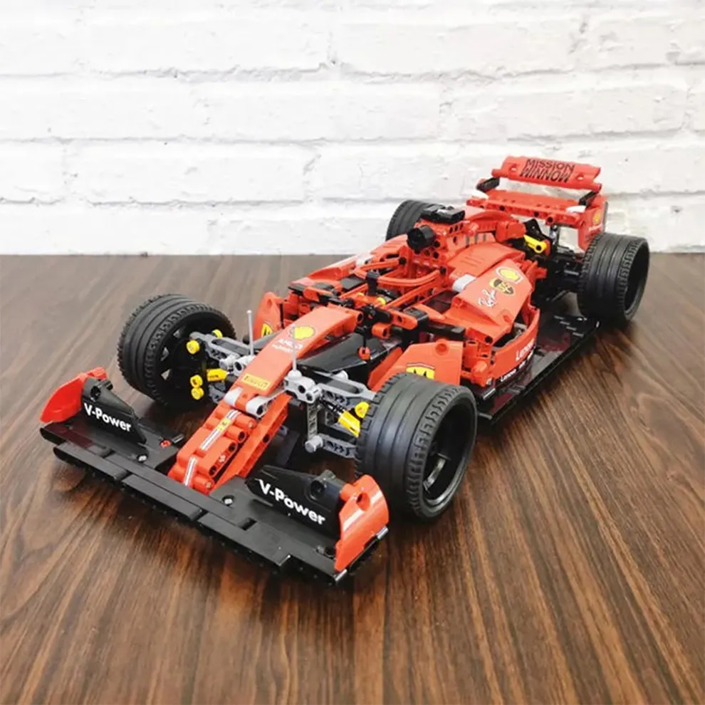Mork nuovo arrivo Red F1 Model Car 1:10 Formula One RC Car SF91 Building Blocks in vendita