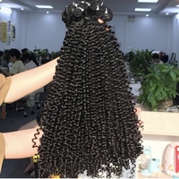 Paquetes de Cabello Humano Natural Sin Procesar al por Mayor, Proveedor de Cabello Rizado Indio con Cutícula Alineada, Cabello Indio Natural a Granel