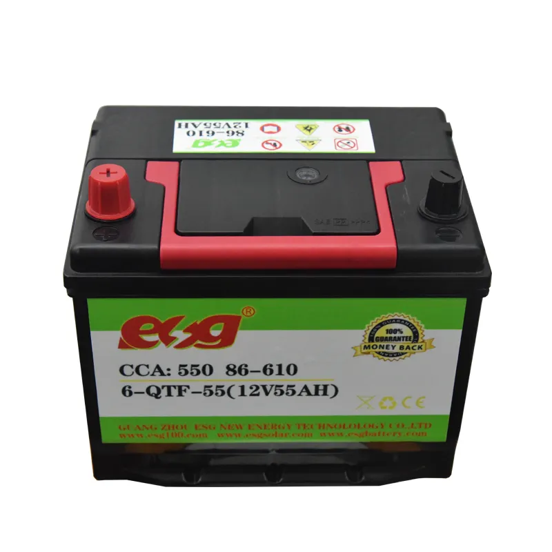 ESG baterai mobil 12v 100AH 200AH 150Ah, baterai otomatis asam bebas perawatan tersegel harga bagus