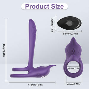 Nouveaux hommes sans fil télécommande Vibration anneau de verrouillage mâle et femelle flirtant Shaker Contraceptifs - Product Image 4