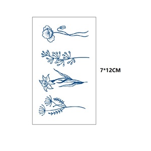 Jugo semipermanente Flores de tamaño pequeño Tatuajes temporales que duran 7-14 días Pegatinas de tatuaje de transferencia a prueba de agua - Product Image 6