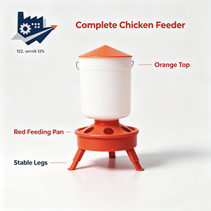 Comedero para Pollos de 3 kg, Tambor para Alimento de Aves de Corral, Contenedor Portátil para Alimentación de Ganado para Uso en Granjas - Product Image 2