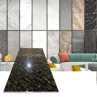 Panneaux muraux décoratifs en PVC effet marbre UV multicolores 3 mm, haute brillance, imperméables, pour hôtels et halls