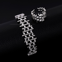 Bracelet en zircon de luxe haut de gamme avec anneau, design de niche, polyvalent, inaltérable, accessoires pour le quotidien et les rendez-vous