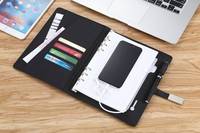 Cahier de Composition en cuir PU Logo lumineux chargeur sans fil organisateur multifonction support de charge de téléphone Pop-Up pour montres
