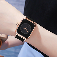 Jam tangan Analog Pria Wanita, gaya cetak mewah tahan air merek gaya Multi persegi Logo kustom bisnis