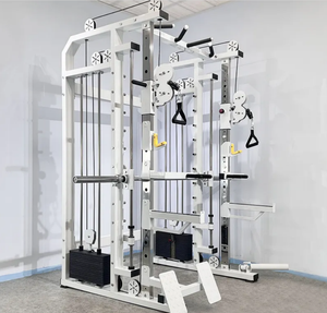 Máquina de entrenamiento multifuncional 3 en 1 con carga de placas para gimnasio comercial, equipo de entrenamiento de fuerza con cable cruzado y máquina Smith - Product Image 5