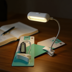 Led <b>Desk</b> Lamp With Clip Flexible Neck 12 Led Bulbs For Reading <b>Study</b> Work - Product Image 3