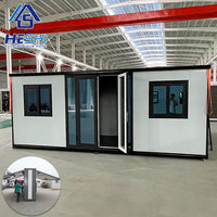 Mini villa conteneur mobile préfabriquée de 2 chambres à coucher Maison mobile extensible préfabriquée écologique Petite maison modulaire