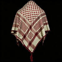 Keffiyeh Traditionnel Officiel de Palestine en Polyester Premium – Bandanas Arafat Hatta pour Tête et Cou – Shemagh Arabe Palestine Kuiffieh