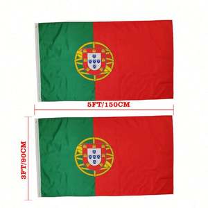 Drapeau de l'équipe nationale de football de l'<span class=keywords><strong>Euro</strong></span> 2026, bannière personnalisée avec logo, impression sérigraphique sur polyester, drapeau portable avec 2 œillets - Product Image 4