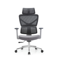 Chaise de bureau en maille à dossier haut avec support lombaire et appui-tête, vente en gros