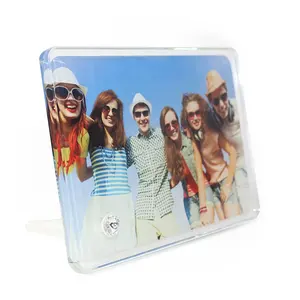 Fabrik Großhandel Erstellen Sie eigenes Geschenk Kristallglas gebogenes Glas Foto rahmen Kreative Geschenke Sublimation Kristall rohlinge