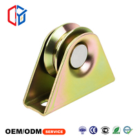 Roues de portail coulissant en acier galvanisé robustes, épaisseur 2 mm, rainures Y/V/U, design moderne, roulettes de support inférieures, garantie 1 an