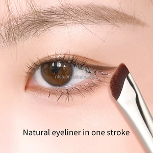 Hight Quality Easy 1 Pc Angle Flat Defined Fine Line Brow Contouring Makeup <strong>Brush</strong> Angled Eyebrow Sickle-Shaped Eyeliner <strong>Brush</strong> - Product Image 4