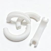 Anillo de Respaldo Tipo C de PTFE Resistente a la Corrosión, Anillo de Soporte Semicircular para Equipos de Procesamiento Químico