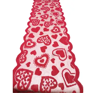 زينة عيد الحب قطعة وسطى لطاولة برباط على شكل قلب رومانسية مرتبة لحفلات الزفاف مستلزمات مطبخ خارجية