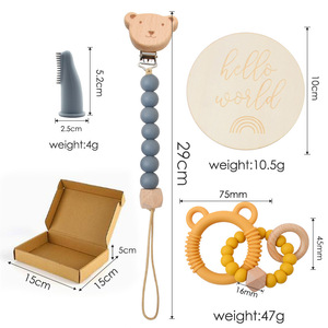 <span class=keywords><strong>Bracelet</strong></span> de dentition en silicone de qualité alimentaire pour bébés de 0 à 24 mois, motif ours, fabriqué en Chine, pour produits transfrontaliers maternelle et infantile - Product Image 2