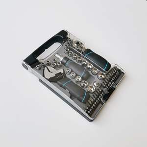 Professional 46-Piece Auto Repair Tool Kit <b>1</b>/<b>4</b> In Metric Socket Set With <b>Ratchet</b> And Wrench For Vehicle Maintenance - Product Image 4