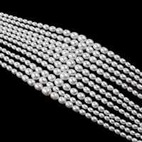 Perles d'eau douce naturelles de forme riz, couleurs mélangées blanc, rose, violet, 4-9 mm, certifiées par un tiers, vente en gros