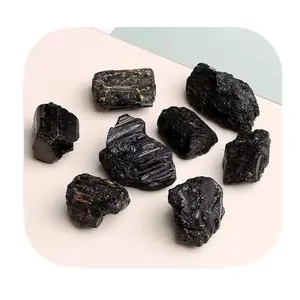 Atacado Natural De Alta Qualidade De Cristal Turmalina Negra Pedra Raw Para Decoração Aromaterapia pedra decoração de casa