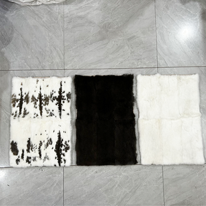 Coperta in <span class=keywords><strong>Pelliccia</strong></span> di Coniglio Naturale di Origine Etica, Personalizzabile, Morbida e Setosa per un Comfort Premium - Product Image 2