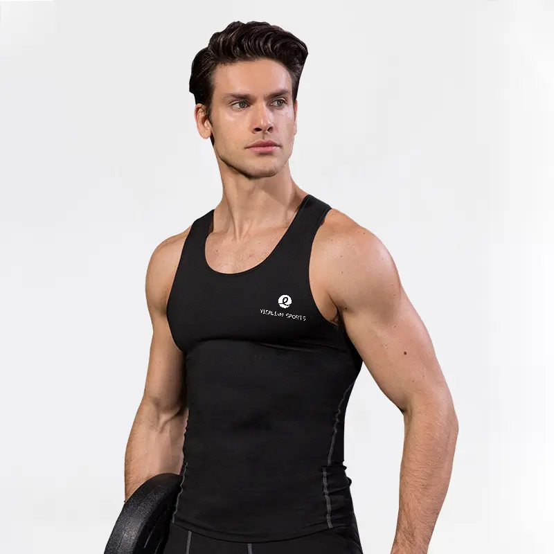 Amazon Hot Sale Men's Sports Quick Dry PRO Training Basketball Workout Gym Fitness Running Tank Top Mens Tank Top Men Fitness