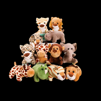 Porte-clés en peluche doux et abordables, jouets promotionnels Kawaii, animaux de la jungle en peluche, singe, tigre, lion, éléphant