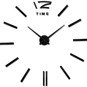 Jam dinding 3d, penjualan laris stiker cermin akrilik Diy ruang tamu jarum kuarsa Eropa Horloge