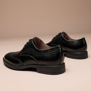 Nouvelle collection printemps, chaussures en cuir pour hommes à motif brogue, style britannique, mariage, décontractées, en cuir véritable, confortables - Product Image 6