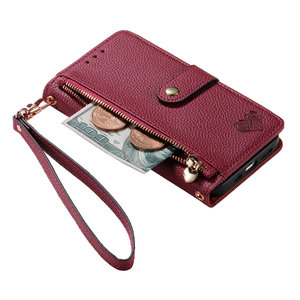 Étui en cuir de corde de mode <span class=keywords><strong>pour</strong></span> Tecno Camon 20 Pro 5G, <span class=keywords><strong>pour</strong></span> Tecno Pova 5 étui portefeuille de cadre photo conception de coeur - Product Image 1
