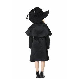 Disfraz de bruja de Halloween para niños, conjunto de vestido negro con sombrero y escoba para 8 a 13 años, juego de rol, cosplay - Product Image 4