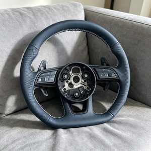 Volant sport en cuir noir d'origine usine, compatible avec <span class=keywords><strong>Audi</strong></span> A3 8V Q3 A4 A5 S5 B8.5 B8 TT MK2 Q3 RS7 S8 C8 - Product Image 4