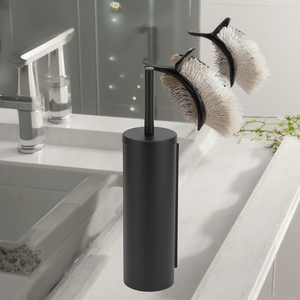 Portascopino WC in Acciaio Inossidabile Ecologico Leggero con Manico Lungo <span class=keywords><strong>e</strong></span> Setole in Silicone <span class=keywords><strong>per</strong></span> Pulizia <span class=keywords><strong>Bagno</strong></span> Uso Domestico - Product Image 5