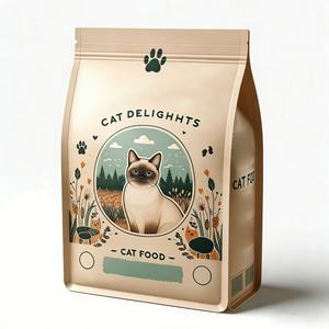 Factory Custom Printed Logo Recyclable Printed Flat Bottom Zipper Pouch Eco-friendly for Dog Cat Pet Food <b>Packaging</b> <b>Bag</b> - Product Image 3