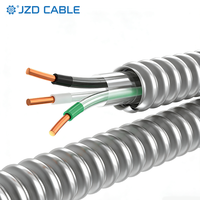 Cable MC con Certificación UL1569 de JZD, 600V, Armadura de Aluminio Entrelazado, Cable Revestido de Metal para Cableado de Edificios Comerciales, Residenciales e Industriales