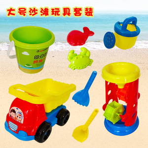 Juego de juguetes de playa para niños, herramientas para excavar arena y jugar con agua, cubo, pala, carrito para niños de 4 a 6 años - Product Image 3