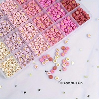 Kit de 1600 Cuentas Acrílicas con Letras del Alfabeto en Degradado Rosa, Cuentas Espaciadoras Redondas y Planas con Letras Doradas para Hacer Pulseras y Joyería DIY