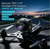 Caméras vidéo analogiques micro CVBS pour drone FPV RC, vente en gros de caméras FPV Skycam NVC 1/1.8" Starlight Super WDR 1200TVL 19mm