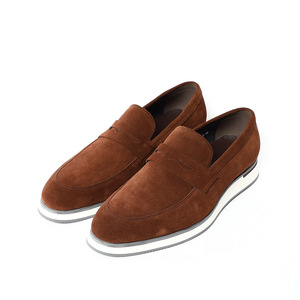 Men's suede leather British business <b>shoes</b>, fashionable and retro casual <b>shoes</b>, one-piece Oxford <b>shoes</b> - Product Image 2