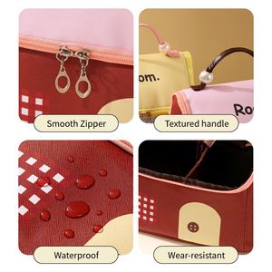 Nouvelle trousse de toilette de voyage de haute qualité en PU imperméable, sac de rangement pour cosmétiques, trousse de maquillage avec poignée - Product Image 6