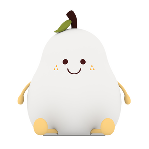 Veilleuse LED créative moderne en forme de poire, mini, portable, avec capteur tactile USB, en silicone souple, rechargeable, intensité réglable, 7 couleurs, pour chambre d'enfant - Product Image 1