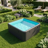 Aufblasbarer PVC-Pool mit Sonnenschutz UV-Schutz Einfaches Aufblasen Schneller Aufbau Garten Drop-Stitch-Technologie für den Außenbereich Kinderfreundlich