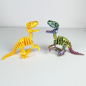 Scheletro di dinosauro stampato in 3D, modello di Tyrannosaurus Rex con articolazioni mobili e bocca aperta, giocattolo in plastica PLA per bambini e collezionisti - Product Image 2