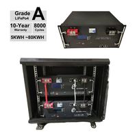 Rak baterai Lithium Ion 48v 100ah terpasang 5kwh 10kWh Lifepo4 baterai telekomunikasi Lithium
