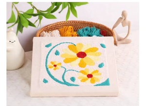 Kit de broderie au poinçon DIY personnalisé pour adultes, avec laine et sac de matériel pour débutants - Product Image 3