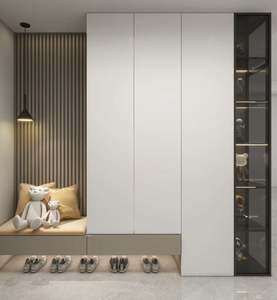 Custom Modern Minimalist Wood <b>Shoe</b> Cabinet for Home Living Rooms Educational Facilities-Space-Saving Home Furniture for Dining - Product Image 2