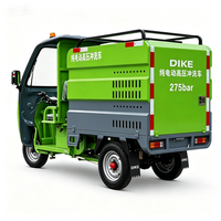 DIKE LB3CX600 Nuevo Vehículo Eléctrico de Tres Ruedas para Lavado a Alta Presión, Tanque de Agua de Acero Inoxidable de 600L, 275 bar, para Limpieza de Calles