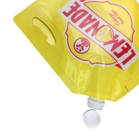 Pochette souple réutilisable de haute qualité avec bec verseur, personnalisable avec logo, pour emballage portable de boisson (limonade)